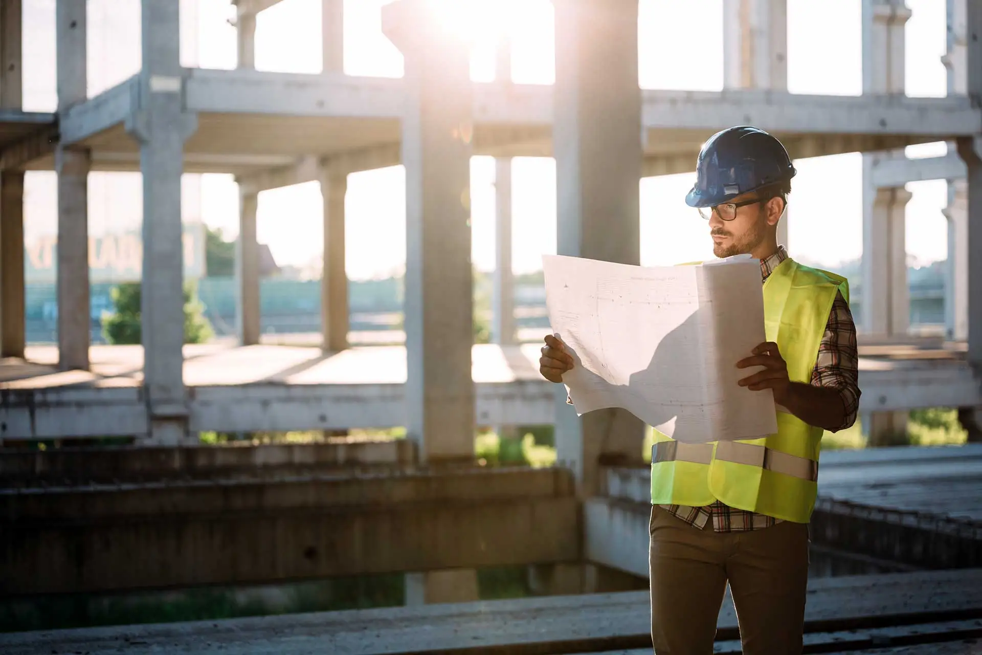 Man at a construction site