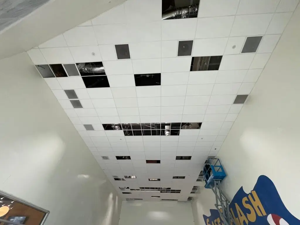 unfinished ceiling