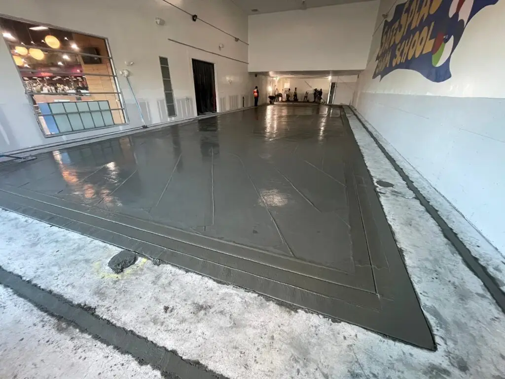 concrete floor for a fitness gym