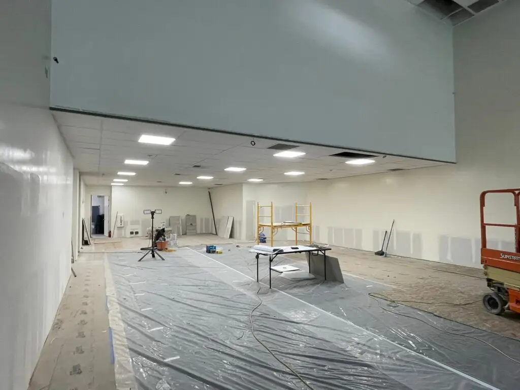 empty room for fitness gym
